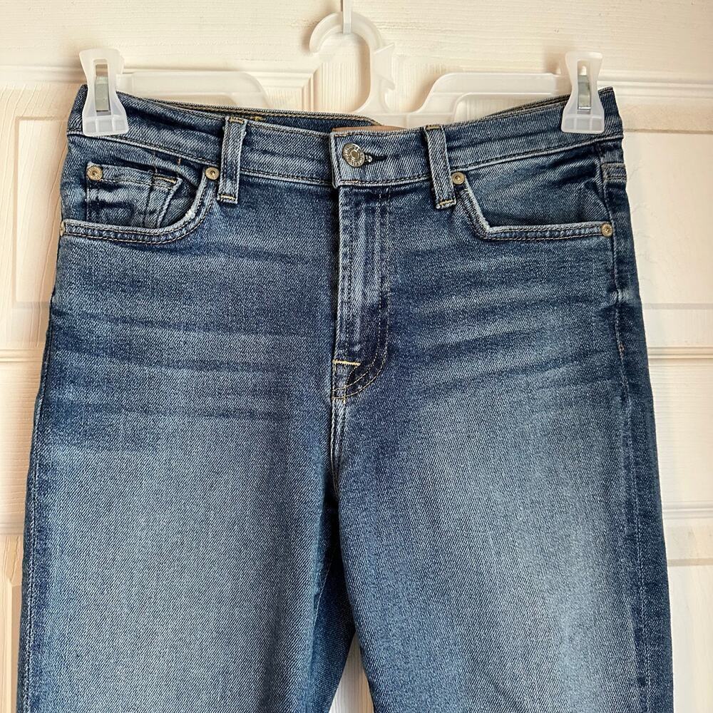 7 For All Mankind High Waist Ankle Skinny Blue Jean Size 28 Luxe Vintage Denim - Picture 7 of 7